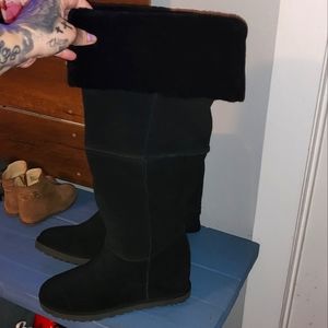 Uggs knee high wedge heel .